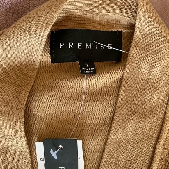 Premise tan color duster length cardigan NEW - Picture 4 of 6